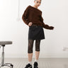 ASOS DESIGN denim clean waistband pelmet skirt in rinse black