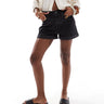 Shorts mom in denim comfort ASOS DESIGN nero lavato