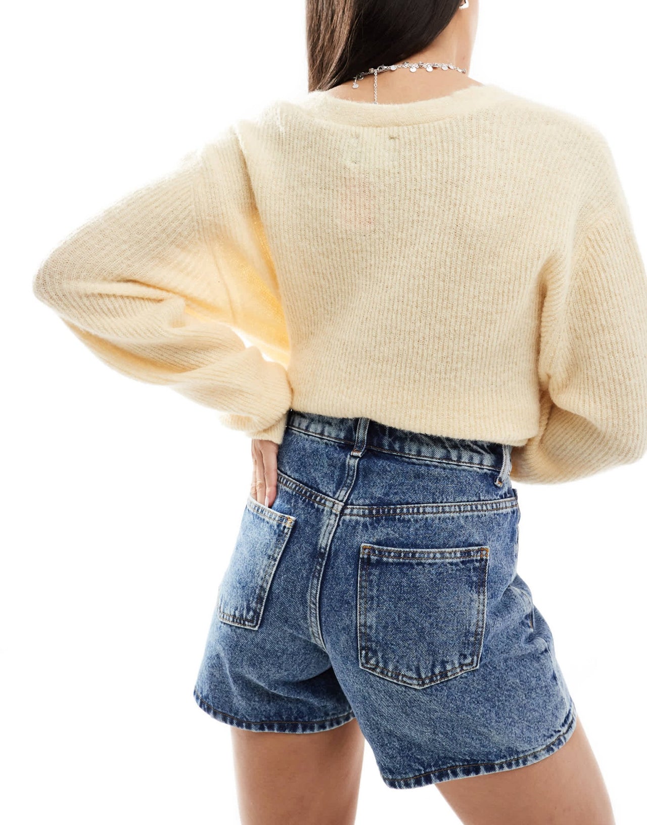 ASOS DESIGN denim Mom short in mid blue - ASOS Sample Sale EU Store