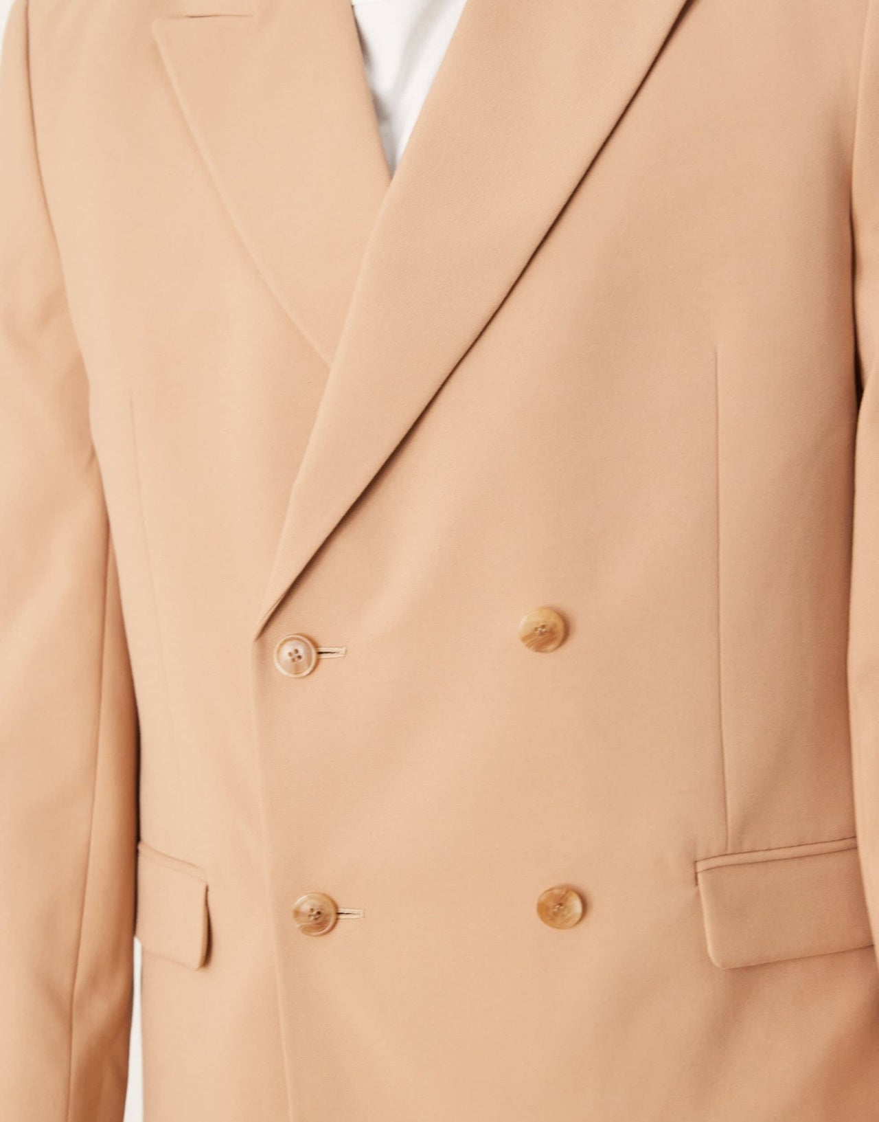 ASOS DESIGN double breasted relaxed suit jacket in camel - ASOS Sample Sale EU Store