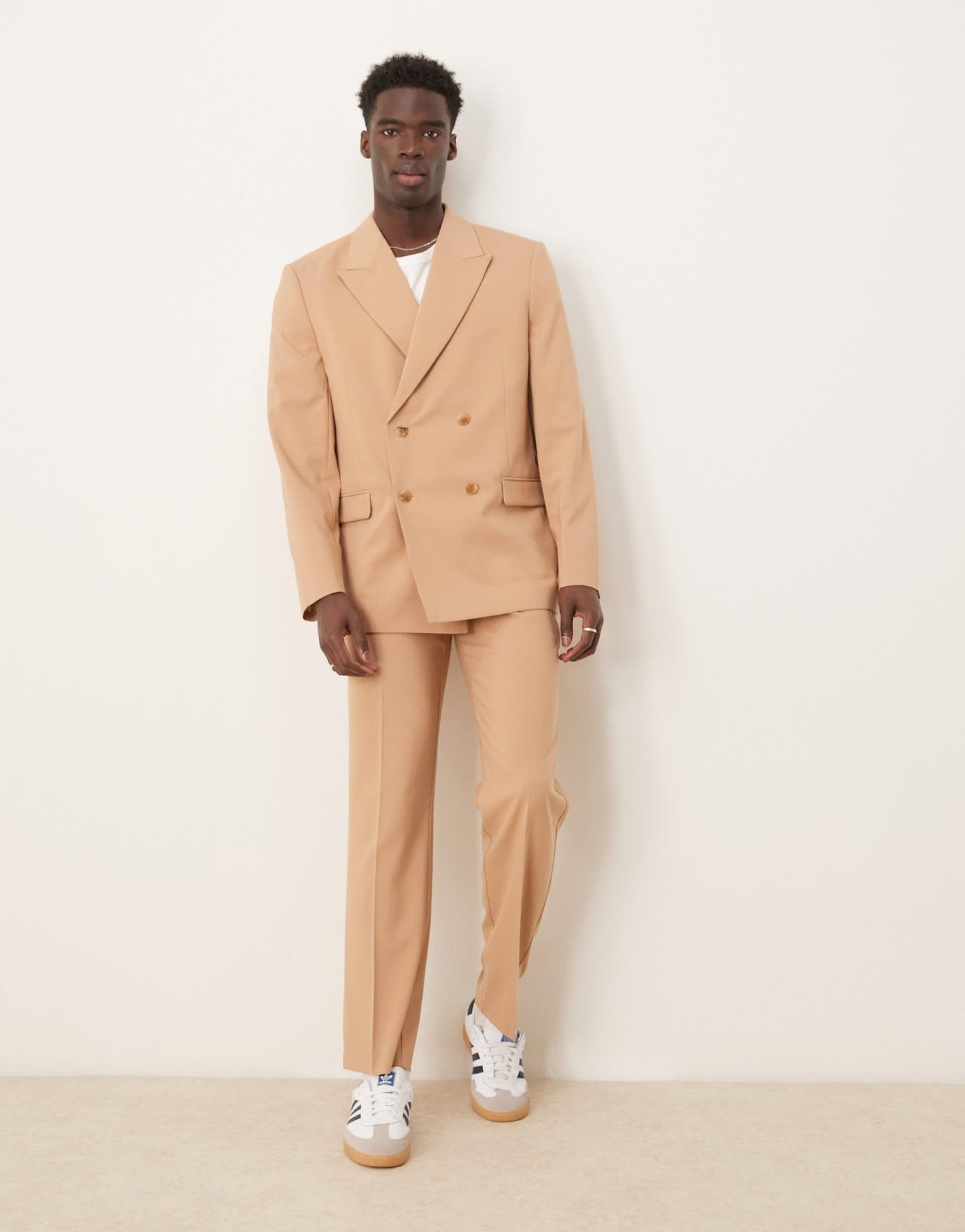 ASOS DESIGN double breasted relaxed suit jacket in camel - ASOS Sample Sale EU Store