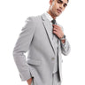Veste de costume skinny croisée avec laine ASOS DESIGN en gris - GRIS