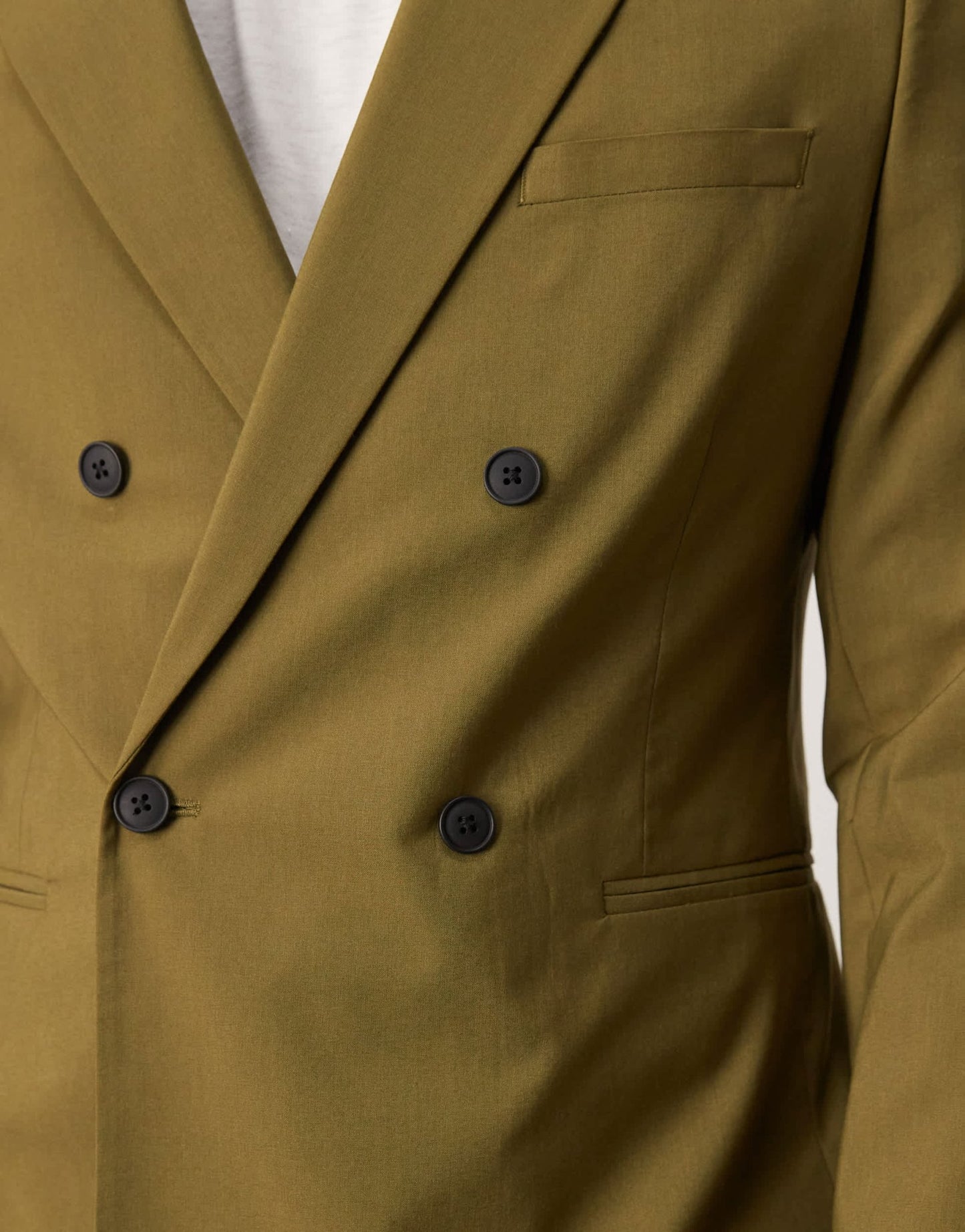 ASOS DESIGN double breasted slim suit jacket in olive green - MGREEN - ASOS Sample Sale EU Store