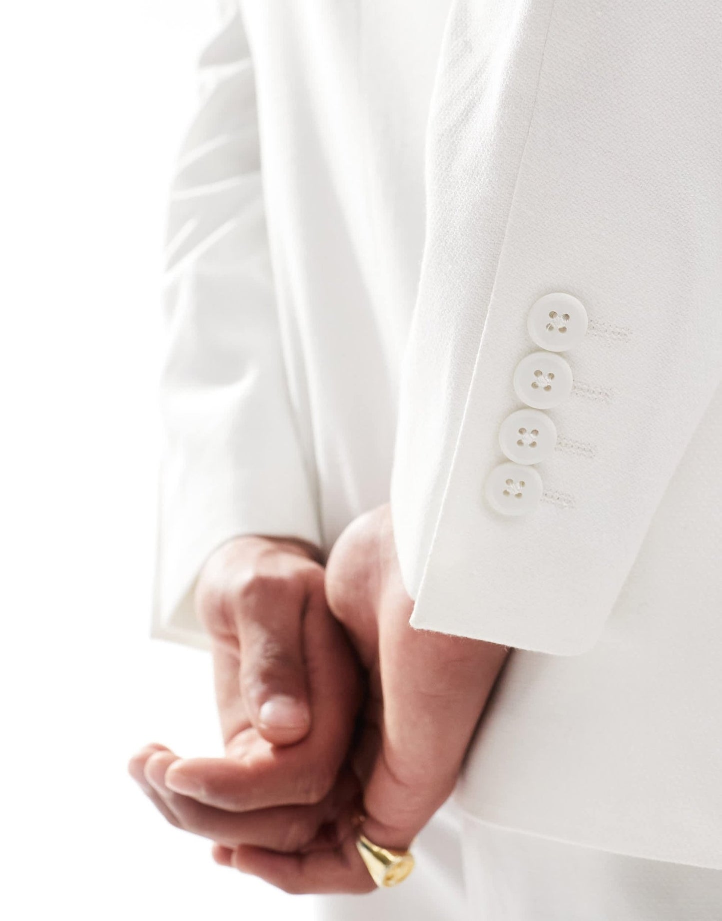 ASOS DESIGN double breasted suit jacket in white - ASOS Sample Sale EU Store