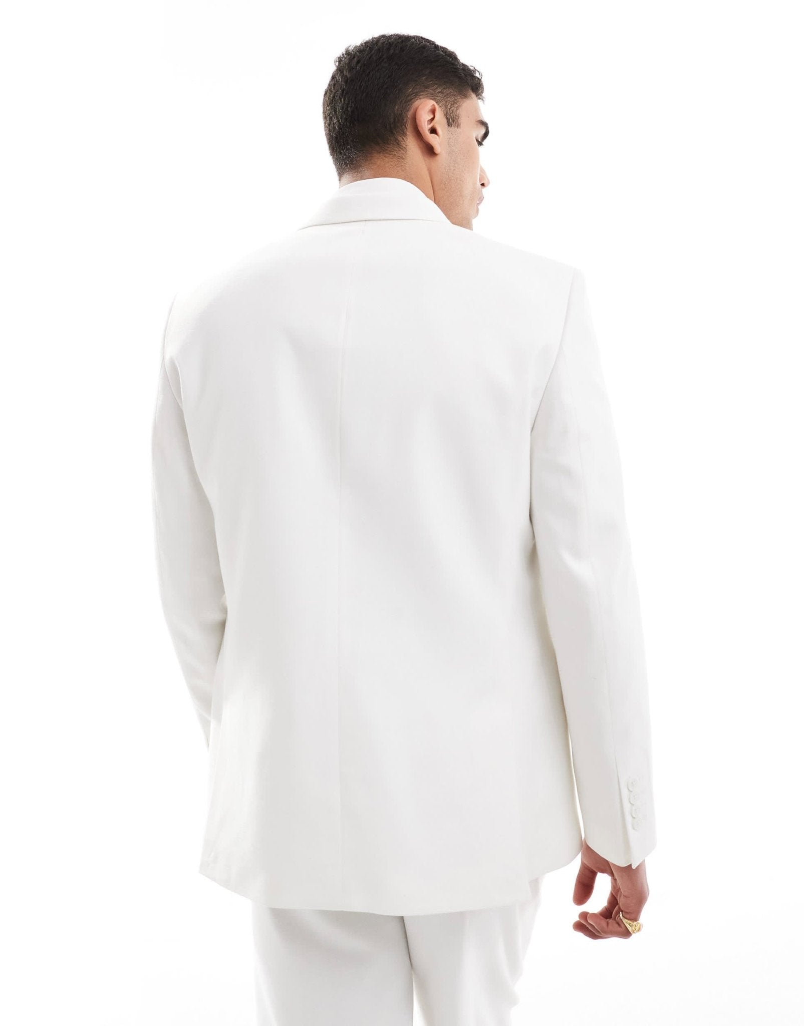 ASOS DESIGN double breasted suit jacket in white - ASOS Sample Sale EU Store