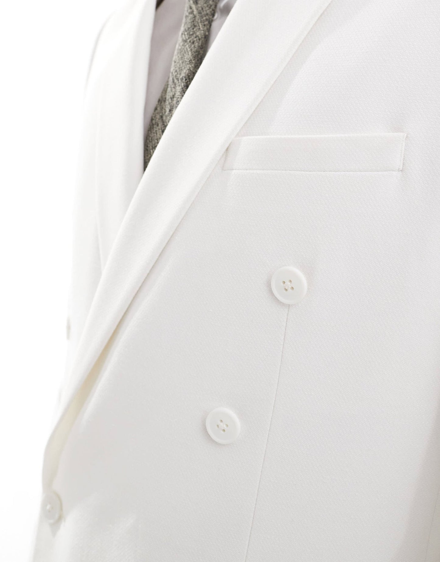 ASOS DESIGN double breasted suit jacket in white - ASOS Sample Sale EU Store