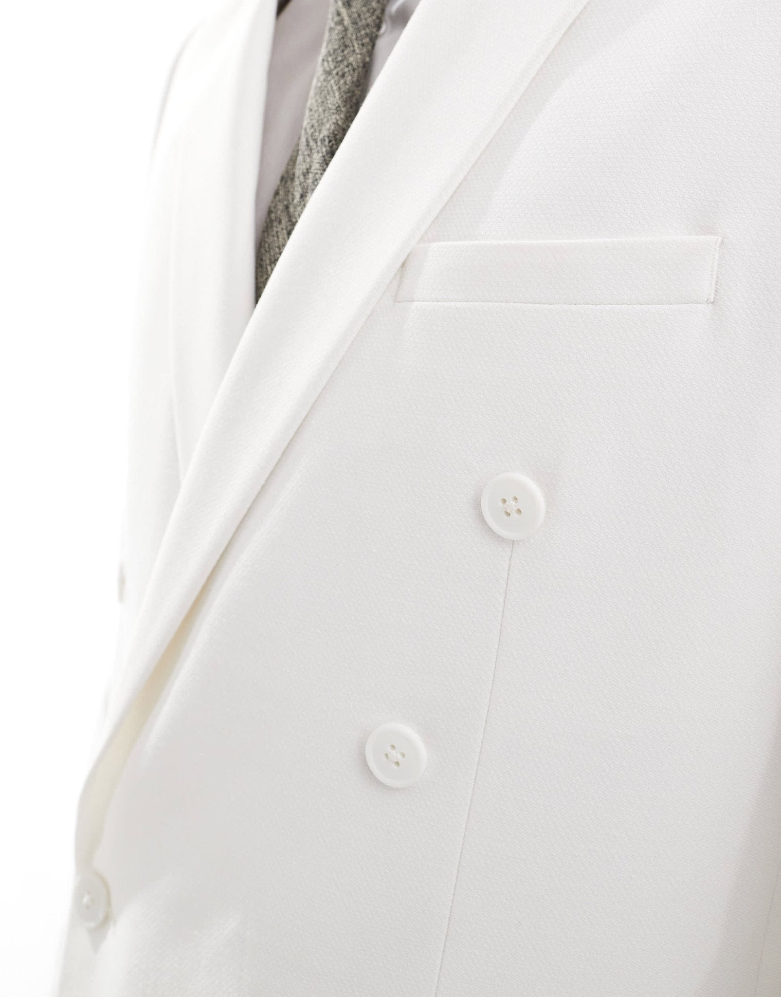 ASOS DESIGN double breasted suit jacket in white - ASOS Sample Sale EU Store