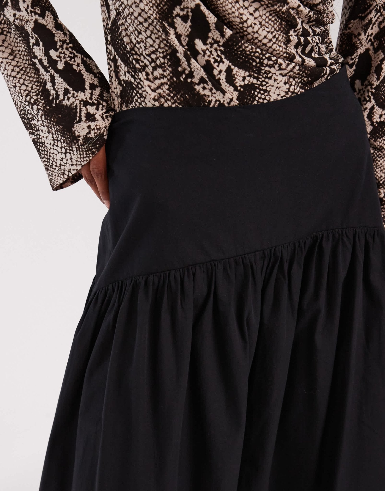 ASOS DESIGN drop waist maxi skirt in black - ASOS Sample Sale EU Store
