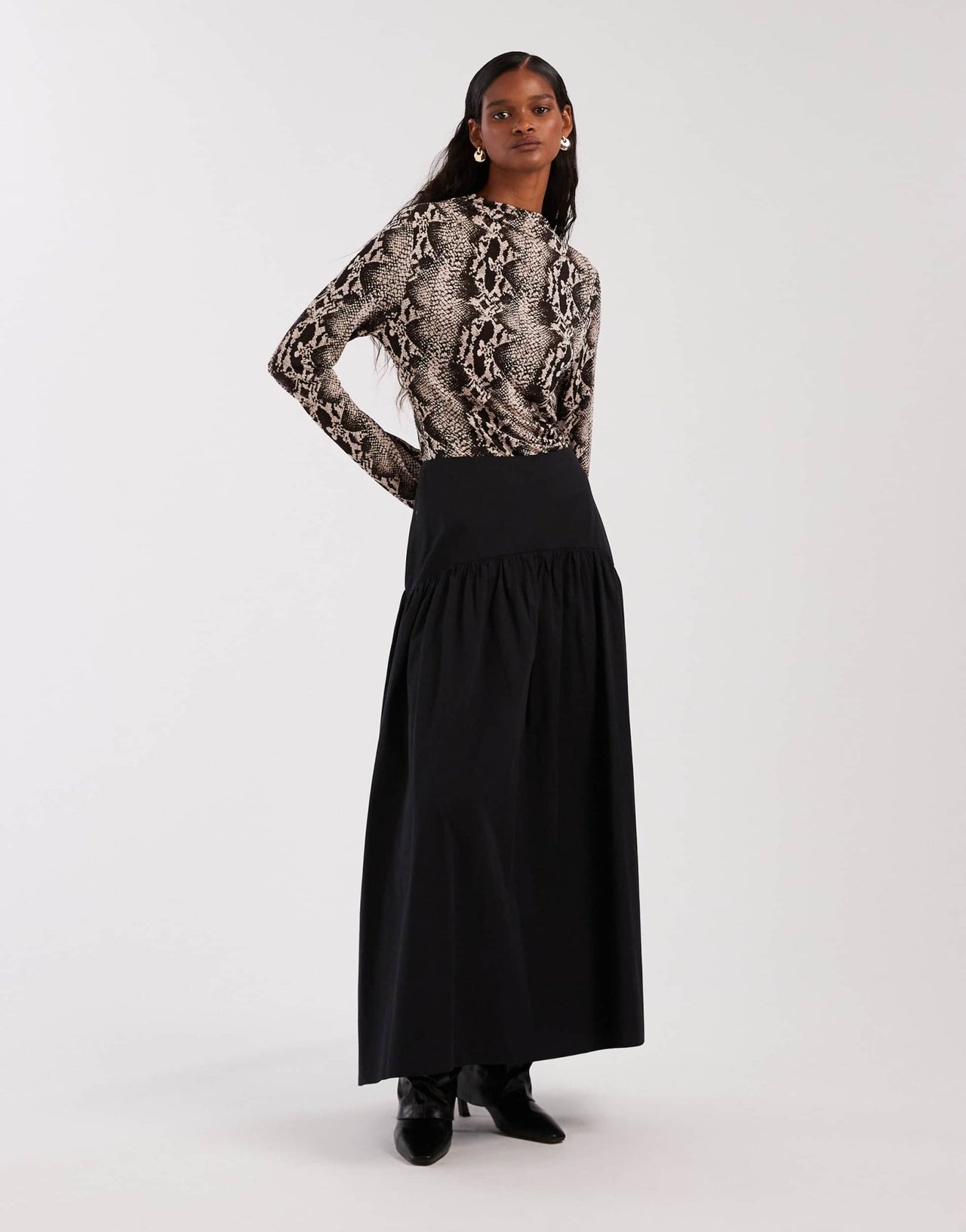 ASOS DESIGN drop waist maxi skirt in black - ASOS Sample Sale EU Store