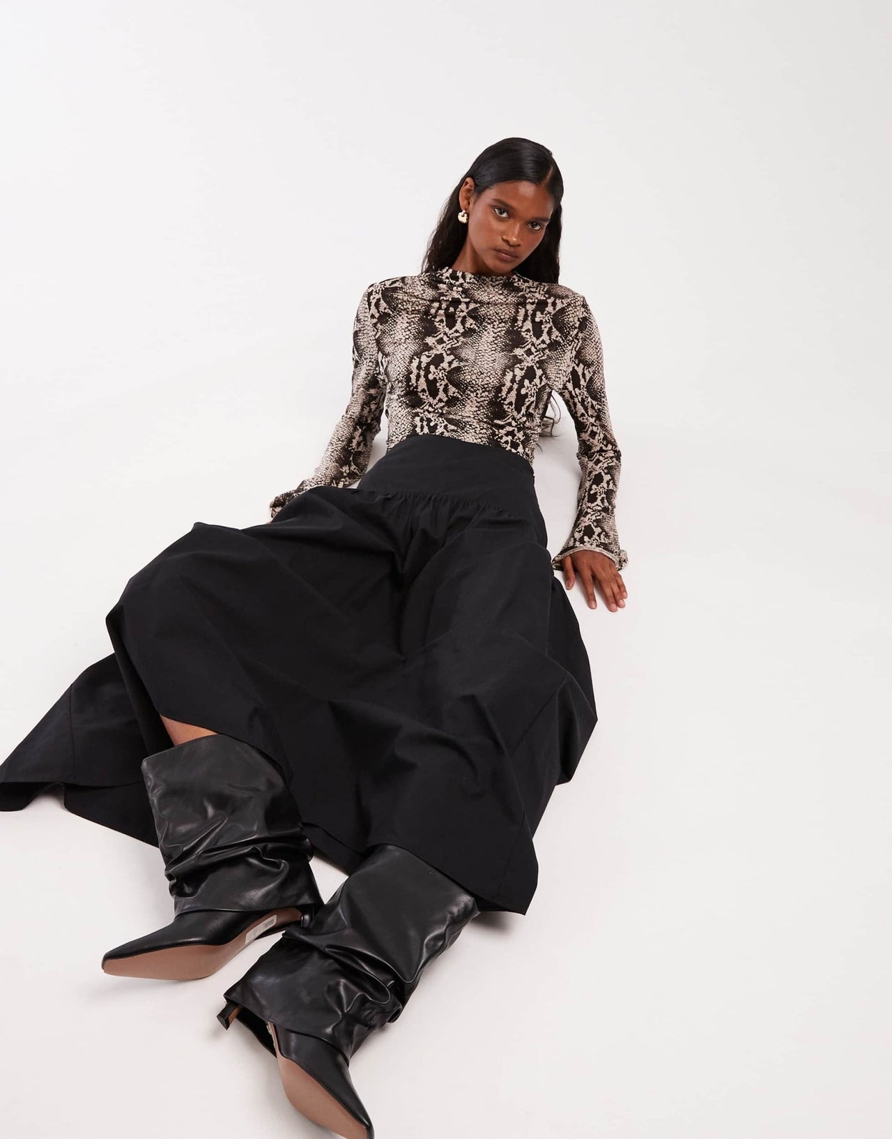 ASOS DESIGN drop waist maxi skirt in black - ASOS Sample Sale EU Store