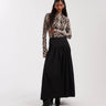 Gonna lunga a vita bassa ASOS DESIGN in nero