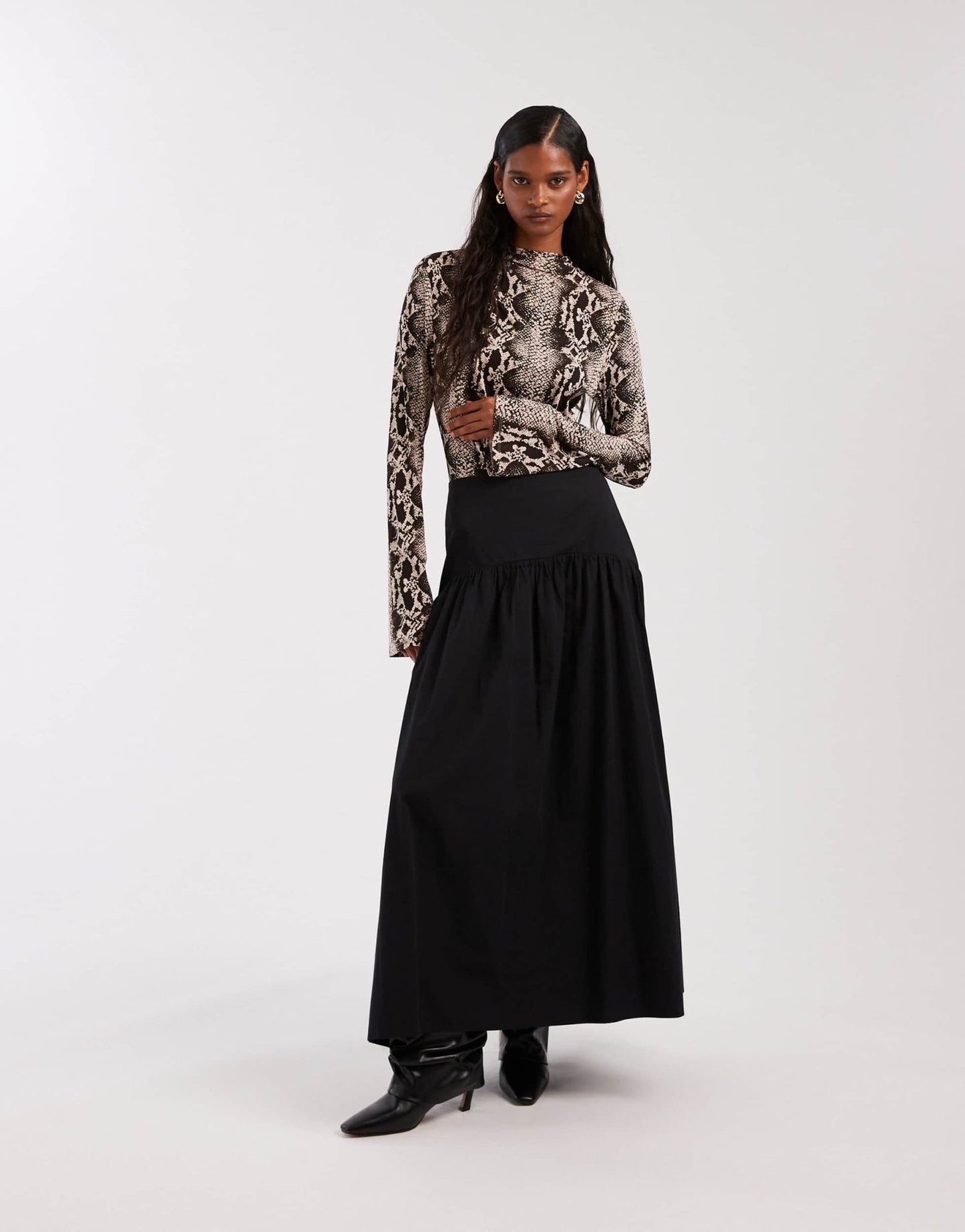 ASOS DESIGN drop waist maxi skirt in black - ASOS Sample Sale EU Store