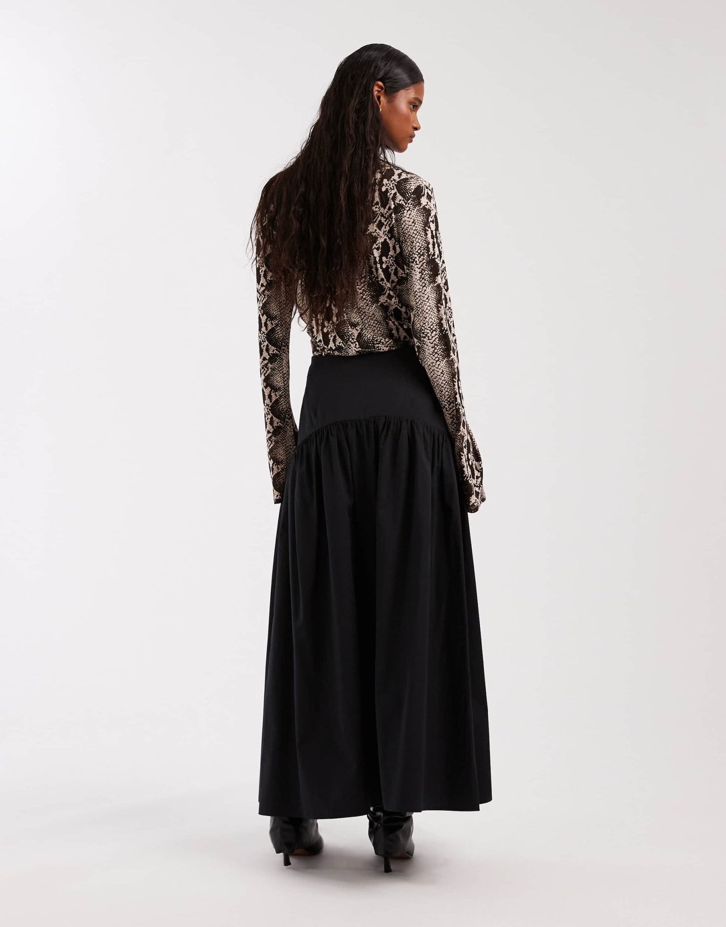 ASOS DESIGN drop waist maxi skirt in black - ASOS Sample Sale EU Store