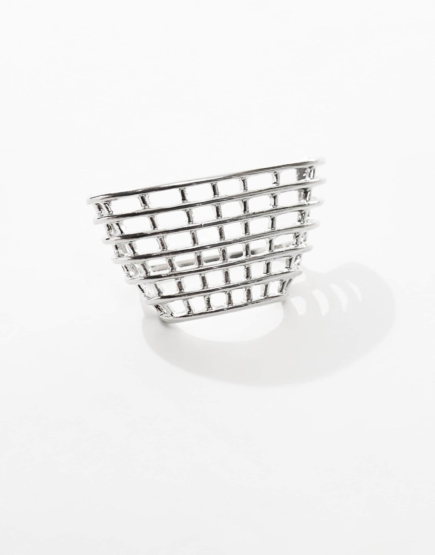 ASOS DESIGN ear cuff with caged design in silver tone - ASOS Sample Sale EU Store