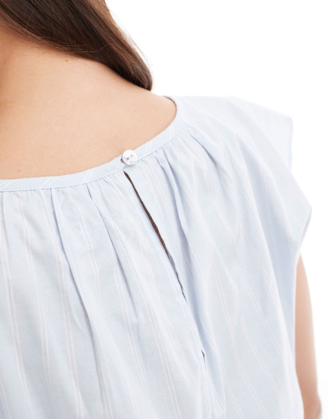 ASOS DESIGN elasticated waist co - ord top in blue and white stripe - ASOS Sample Sale EU Store
