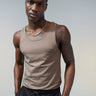 ASOS DESIGN essential muscle fit vest in brown