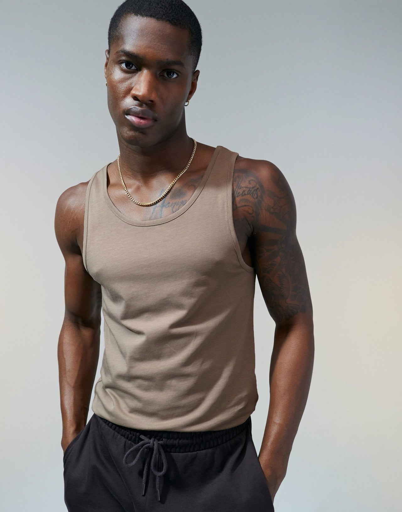 ASOS DESIGN essential muscle fit vest in brown - ASOS Sample Sale EU Store