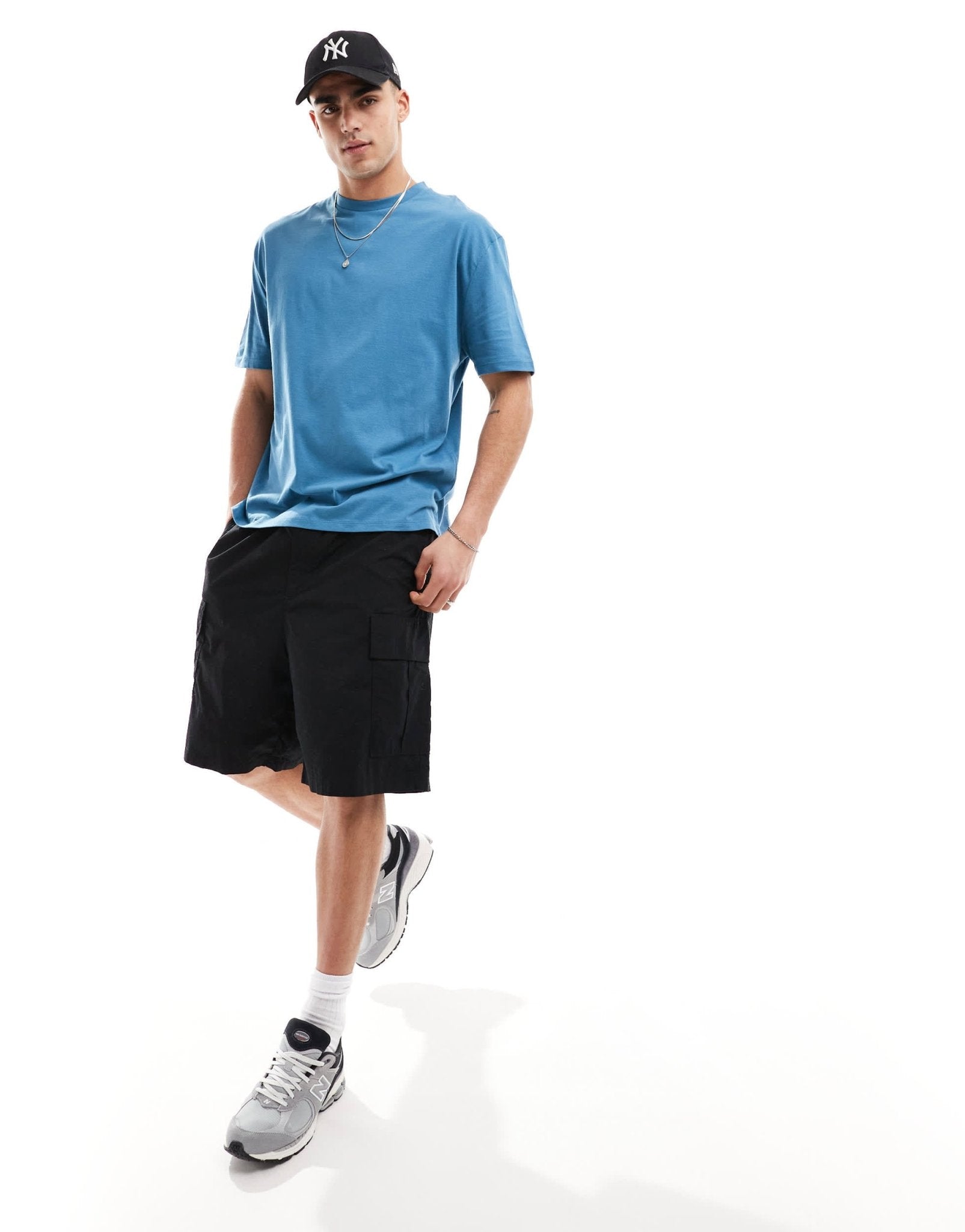ASOS DESIGN essential oversized t-shirt in blue - ASOS Sample Sale EU Store