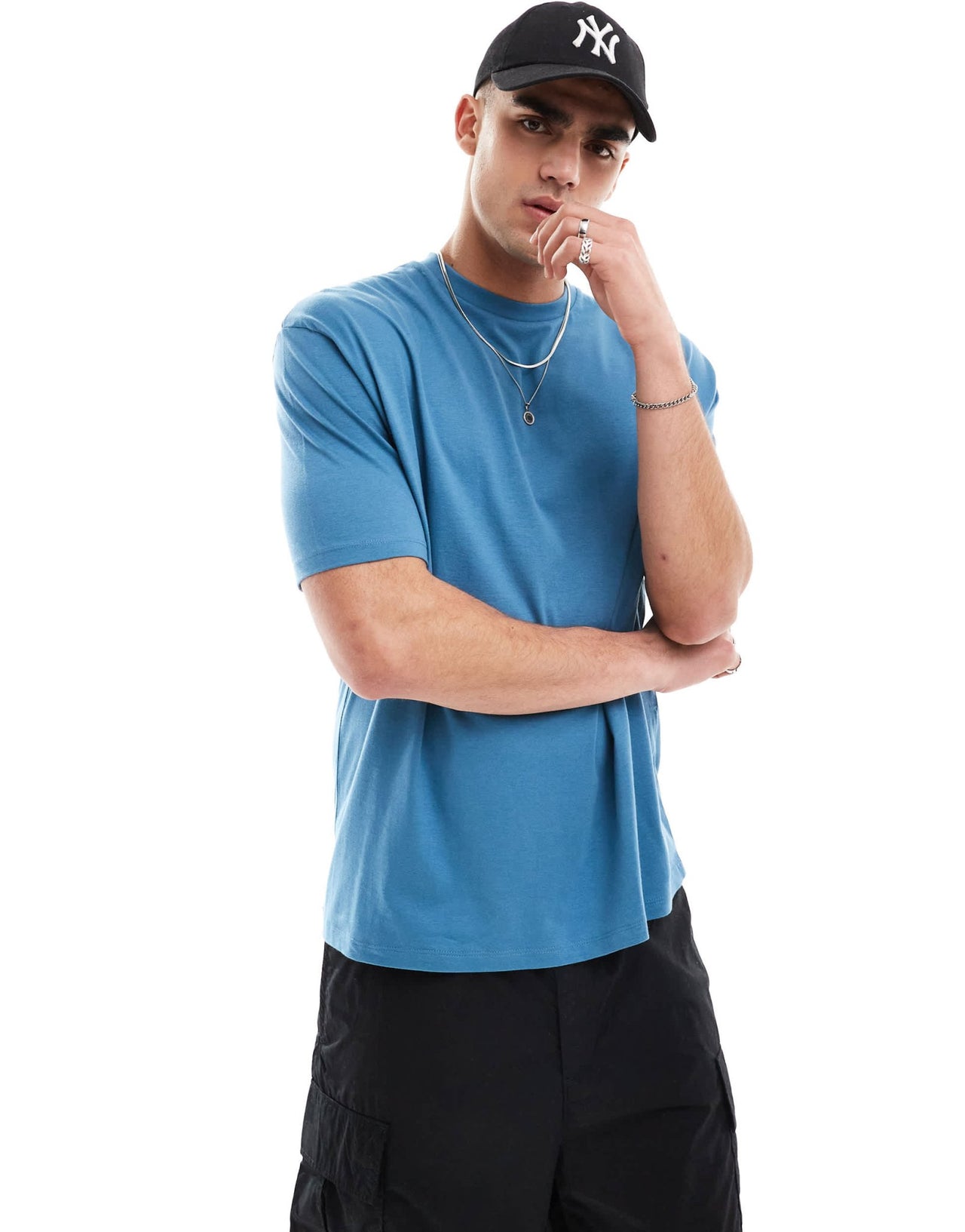 ASOS DESIGN essential oversized t-shirt in blue - ASOS Sample Sale EU Store