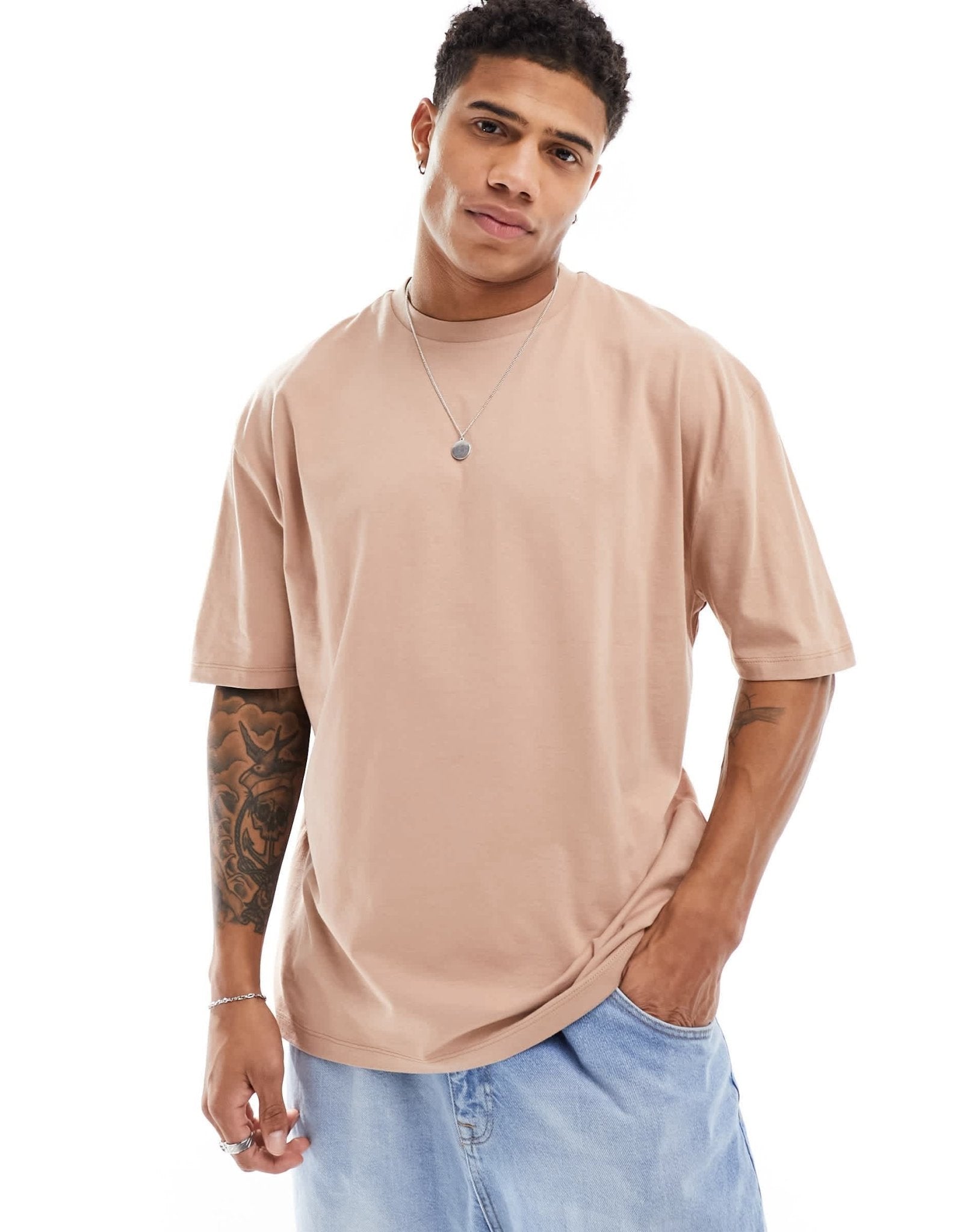 ASOS DESIGN essential oversized t-shirt in light brown - ASOS Sample Sale EU Store