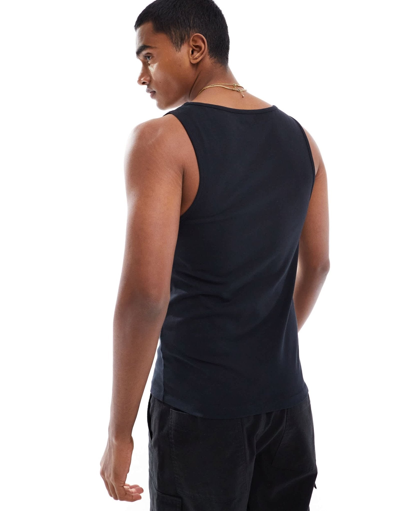 ASOS DESIGN essentials 2 pack muscle fit vests in black and dark green - ASOS Sample Sale EU Store