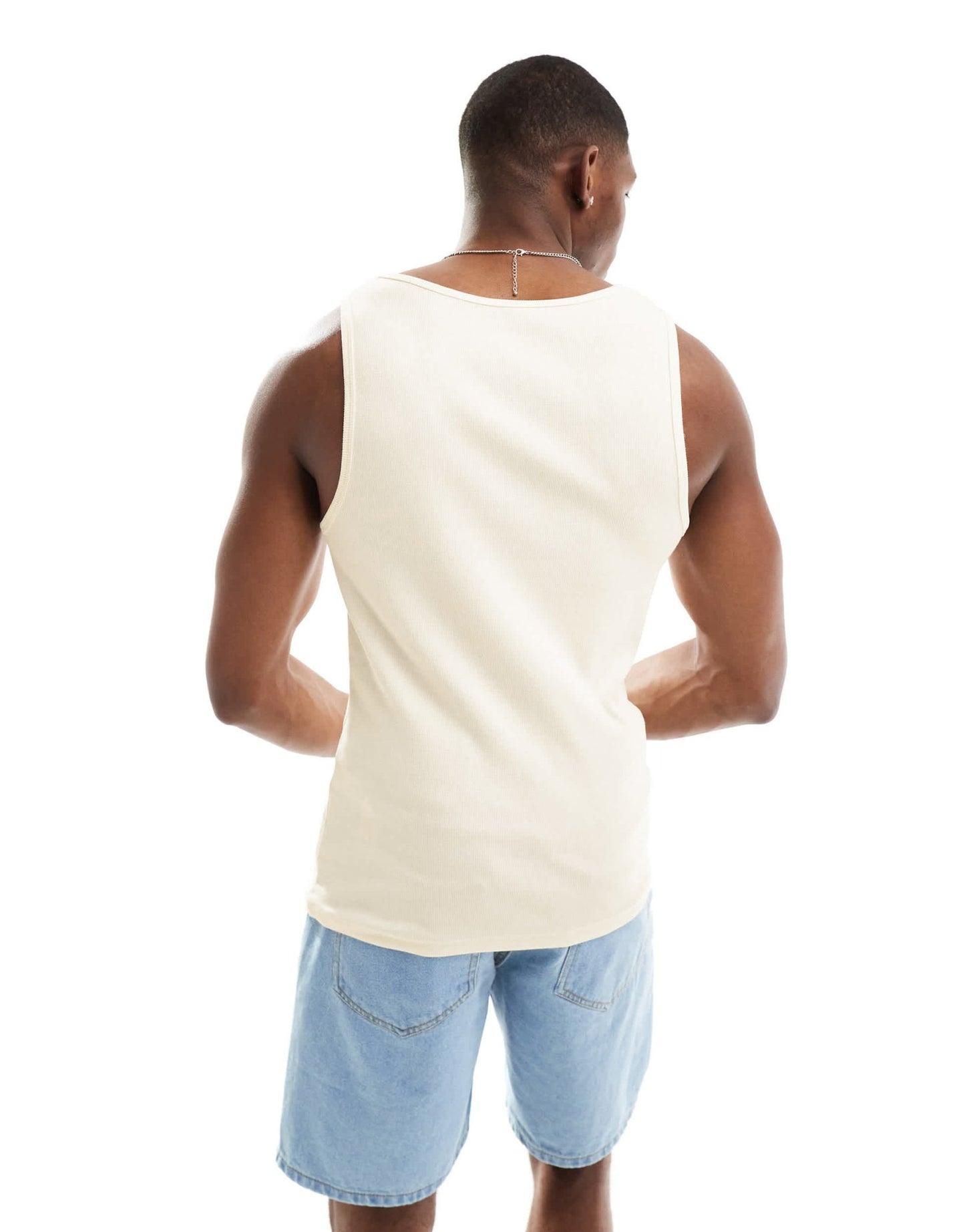 ASOS DESIGN essentials 2 pack muscle vests in pink and cream rib - ASOS Sample Sale EU Store