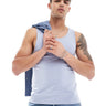 Canotta muscle fit essenziale ASOS DESIGN azzurro chiaro