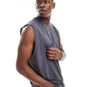 ASOS DESIGN canotta Essentials oversize in carbone