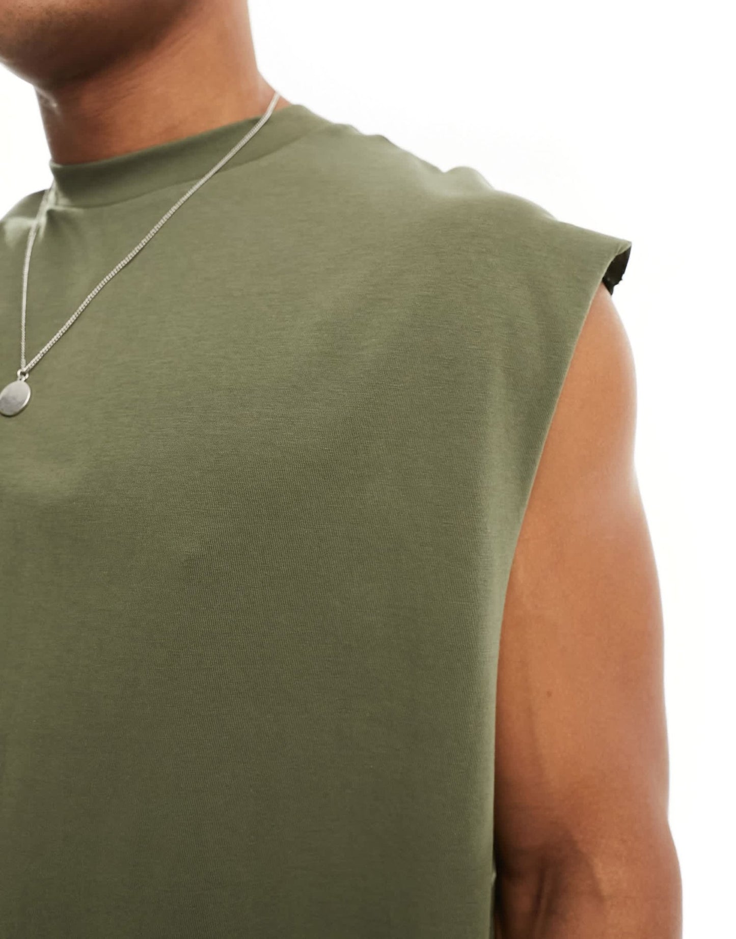 ASOS DESIGN essentials oversized tank in khaki - ASOS Sample Sale EU Store