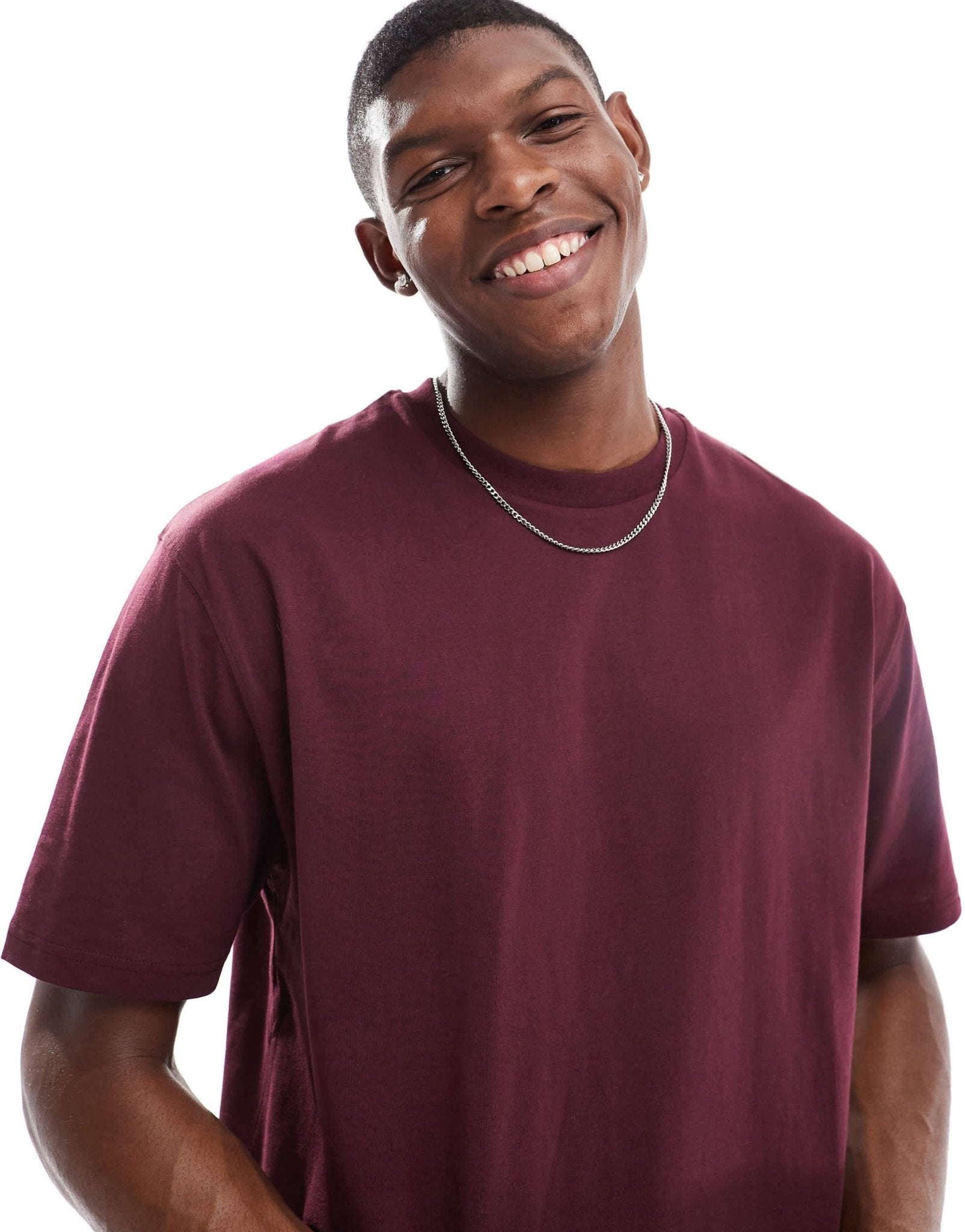 ASOS DESIGN essentials relaxed t-shirt in burgungy - ASOS Sample Sale EU Store
