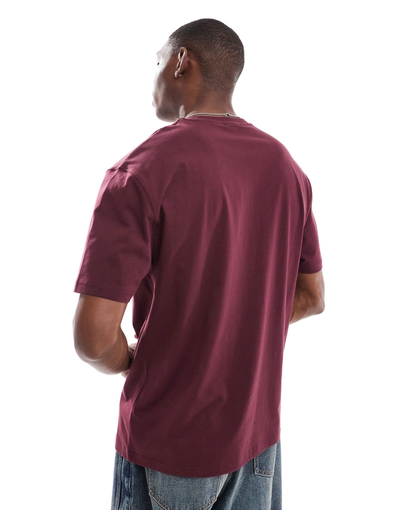 ASOS DESIGN essentials relaxed t-shirt in burgungy - ASOS Sample Sale EU Store