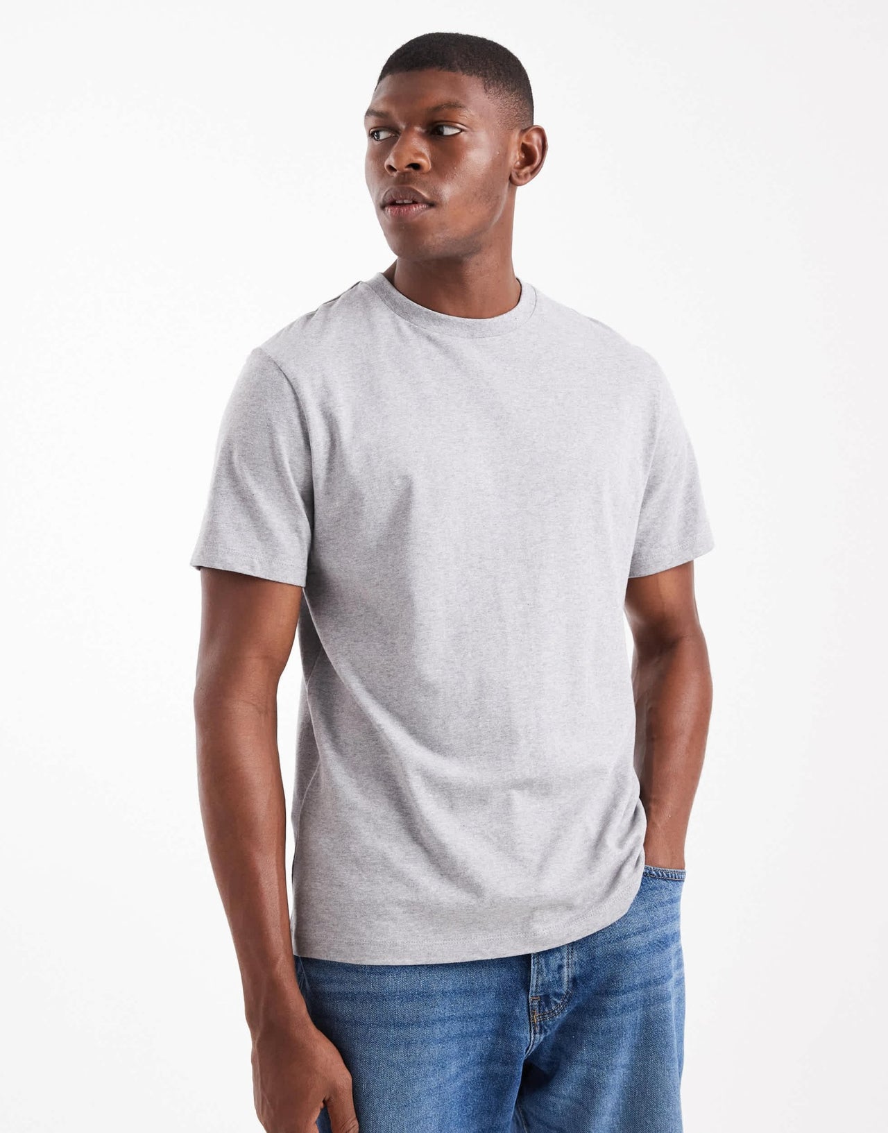 ASOS DESIGN Essentials t-shirt with regular fit in grey marl - ASOS Sample Sale EU Store