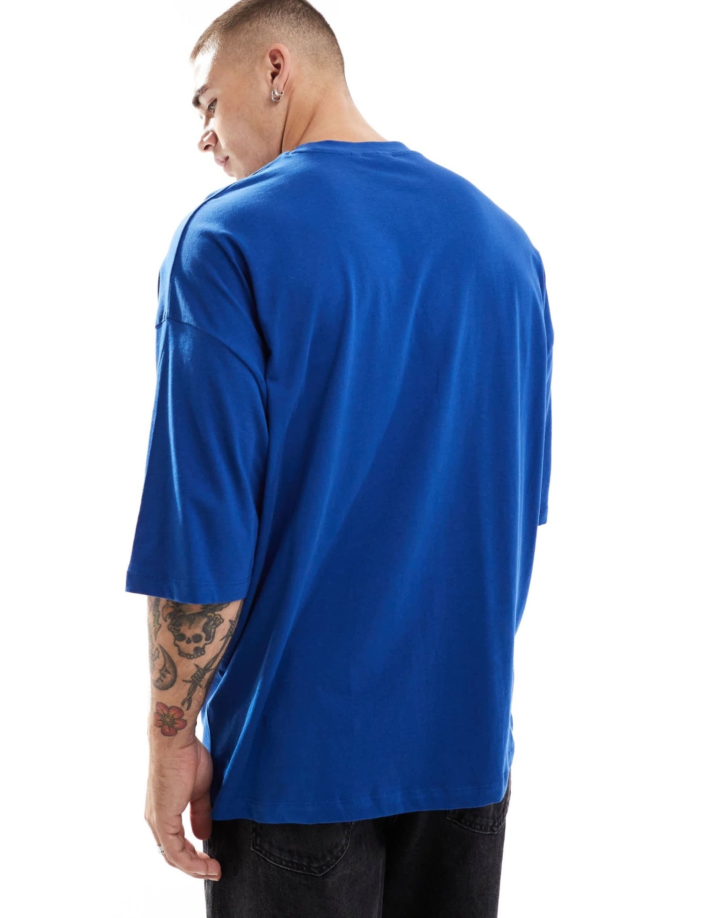 ASOS DESIGN extreme oversized t-shirt with city front print in blue - ASOS Sample Sale EU Store
