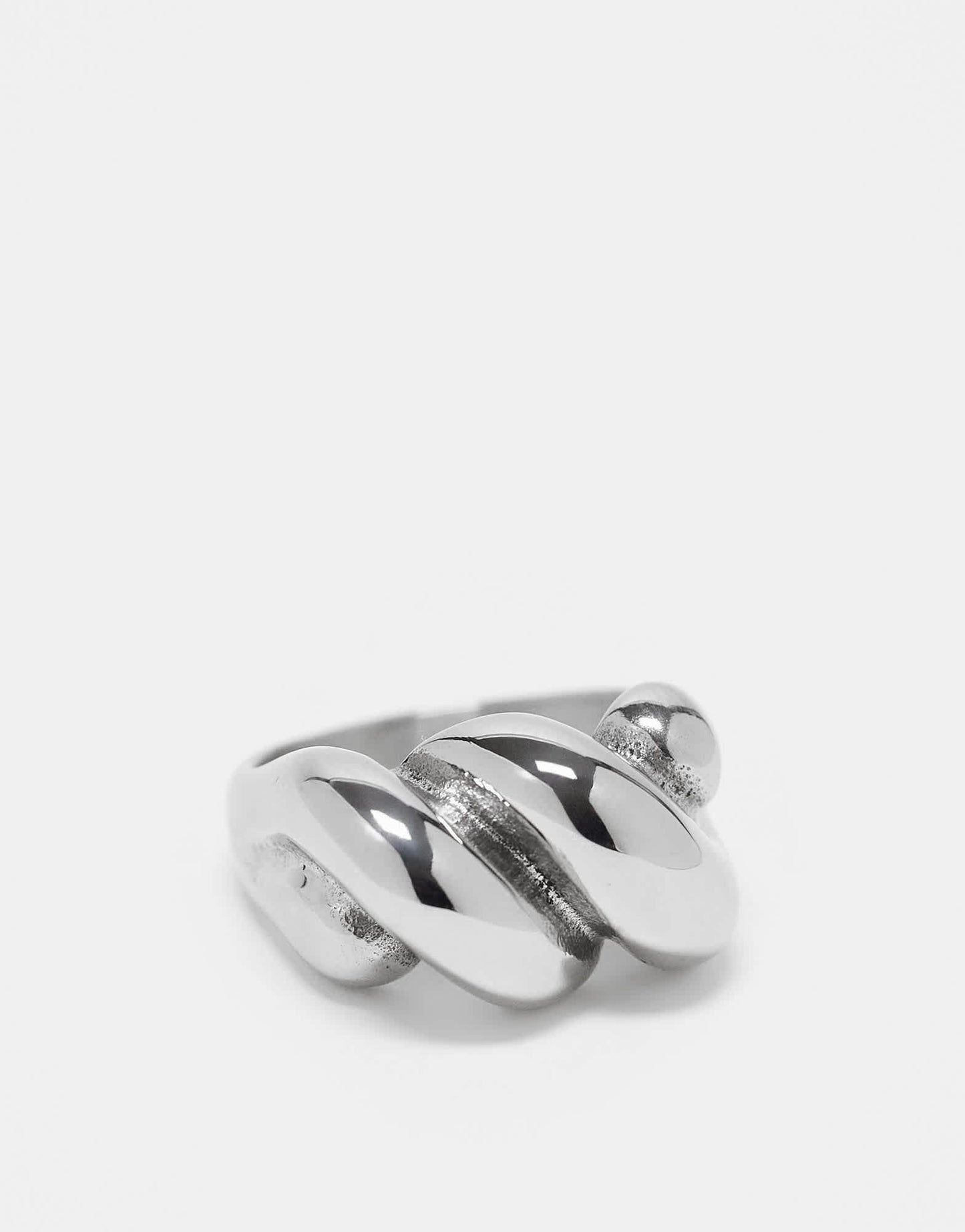 ASOS DESIGN festival waterproof stainless steel ring with twist design in silver - ASOS Sample Sale EU Store