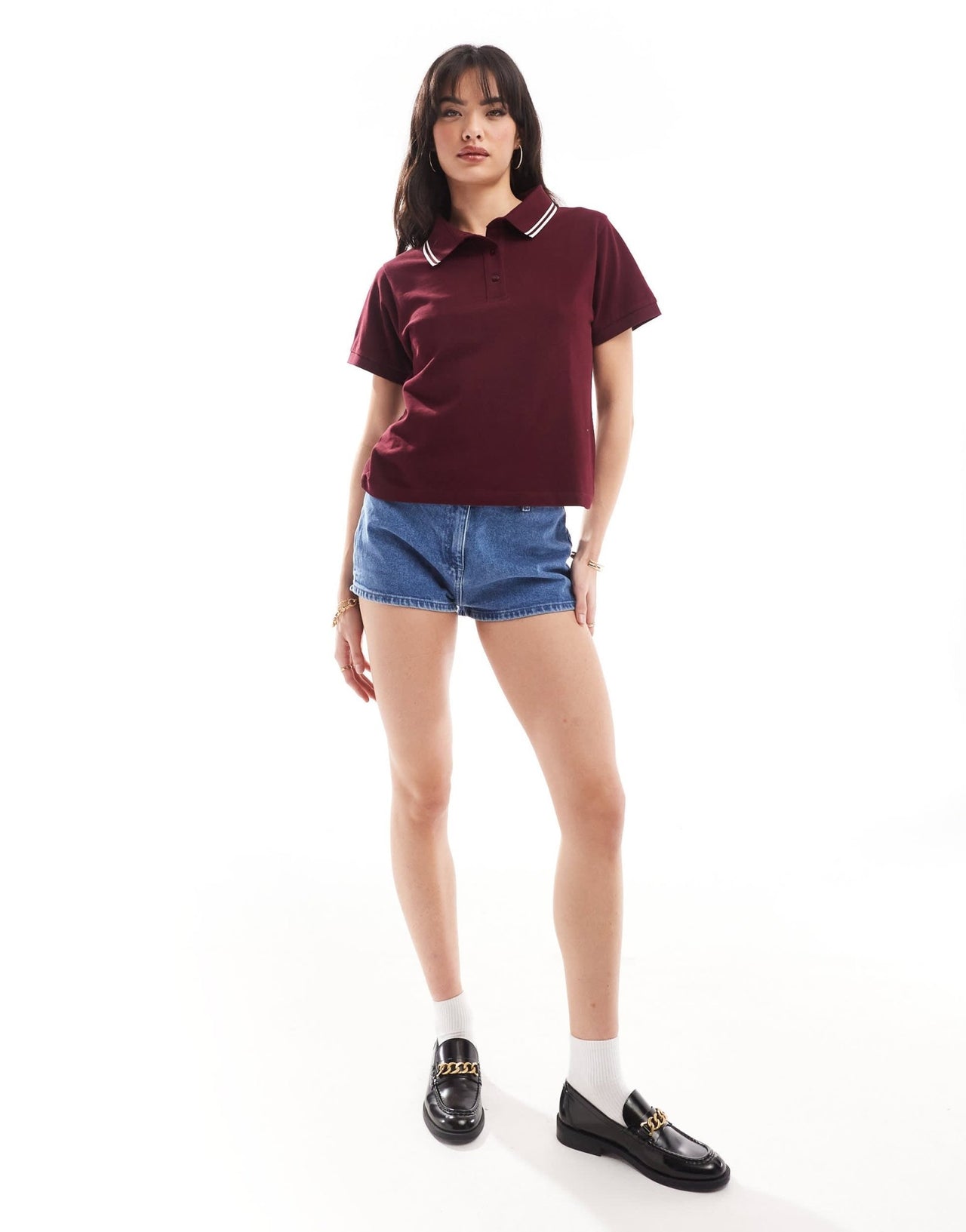ASOS DESIGN fitted pique polo shirt in burgundy - ASOS Sample Sale EU Store