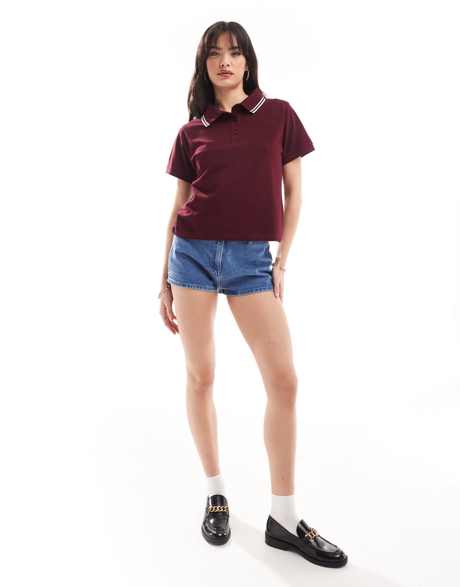 ASOS DESIGN fitted pique polo shirt in burgundy - ASOS Sample Sale EU Store