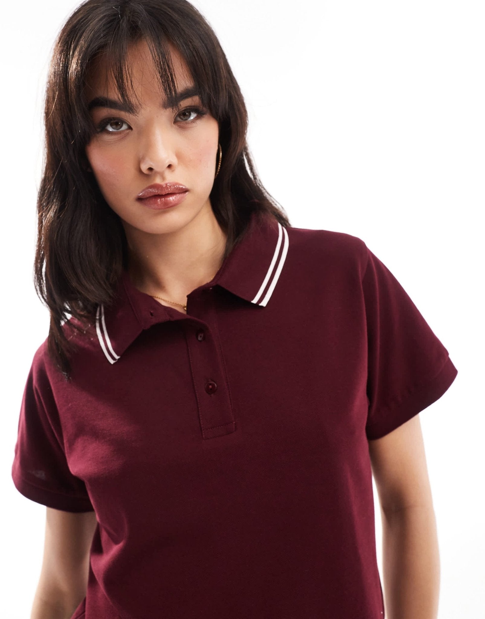 ASOS DESIGN fitted pique polo shirt in burgundy - ASOS Sample Sale EU Store