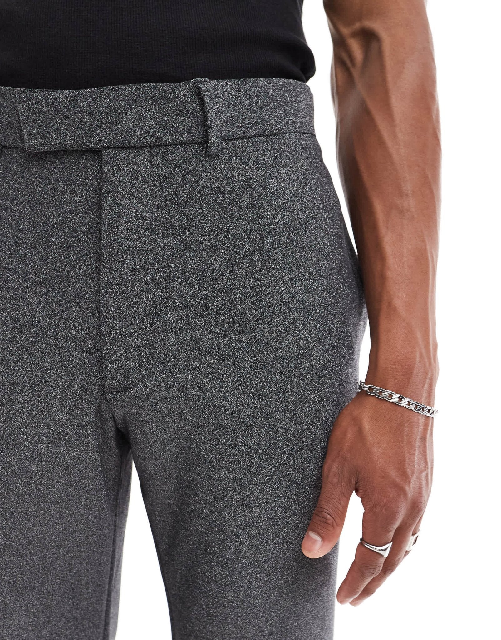 ASOS DESIGN flare shimmer suit trouser in black - ASOS Sample Sale EU Store