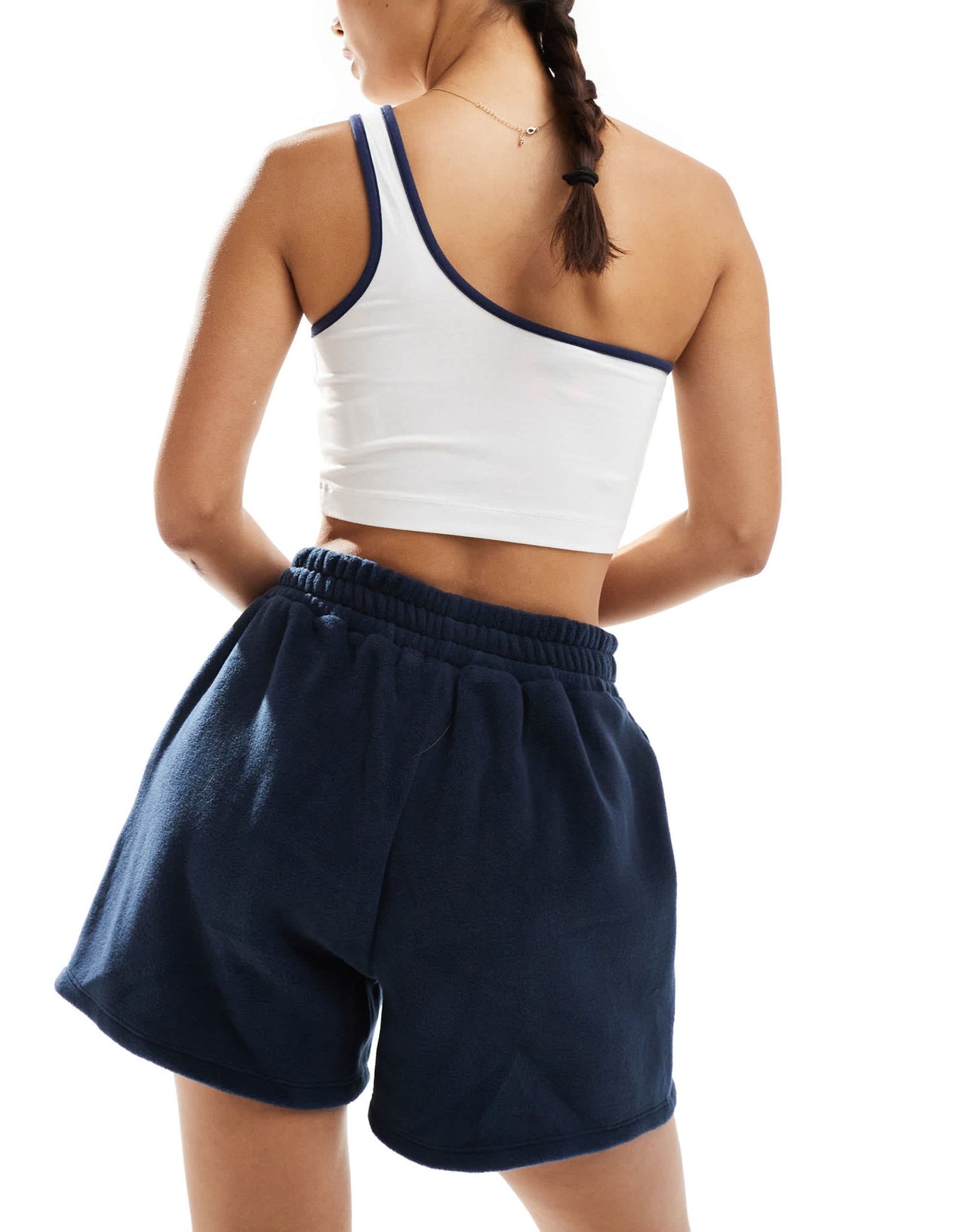 ASOS DESIGN fleece shorts in navy - ASOS Sample Sale EU Store