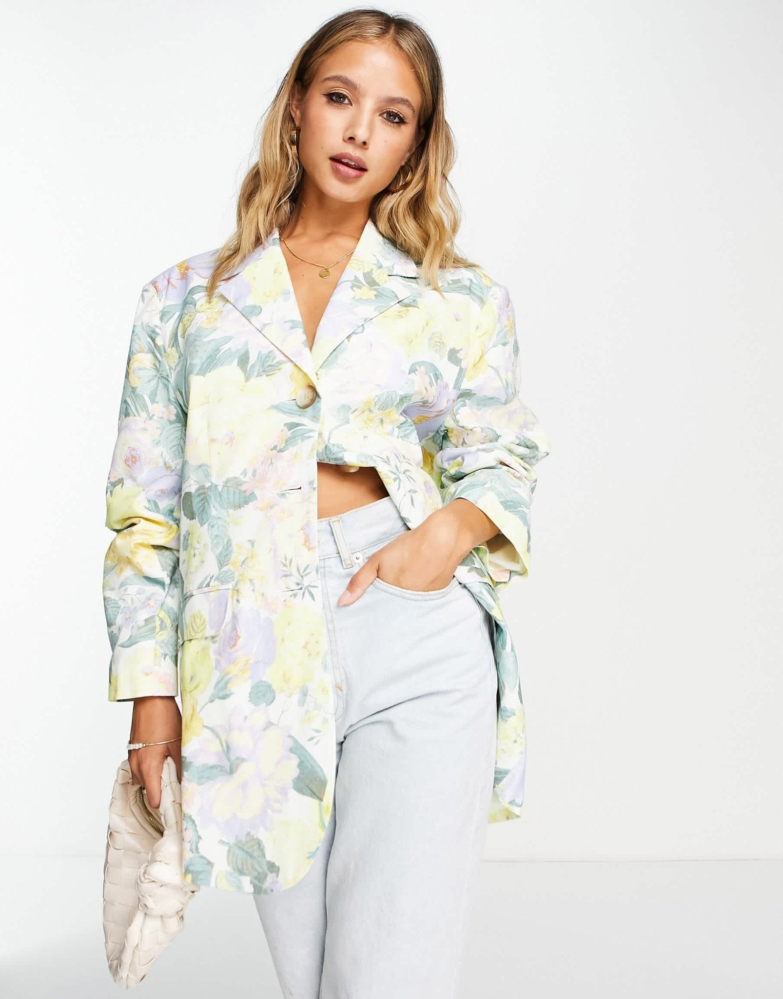 ASOS DESIGN floral oversized grandad blazer - ASOS Sample Sale EU Store