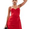 Mini abito con reggiseno in mesh manipolato ASOS DESIGN rosso