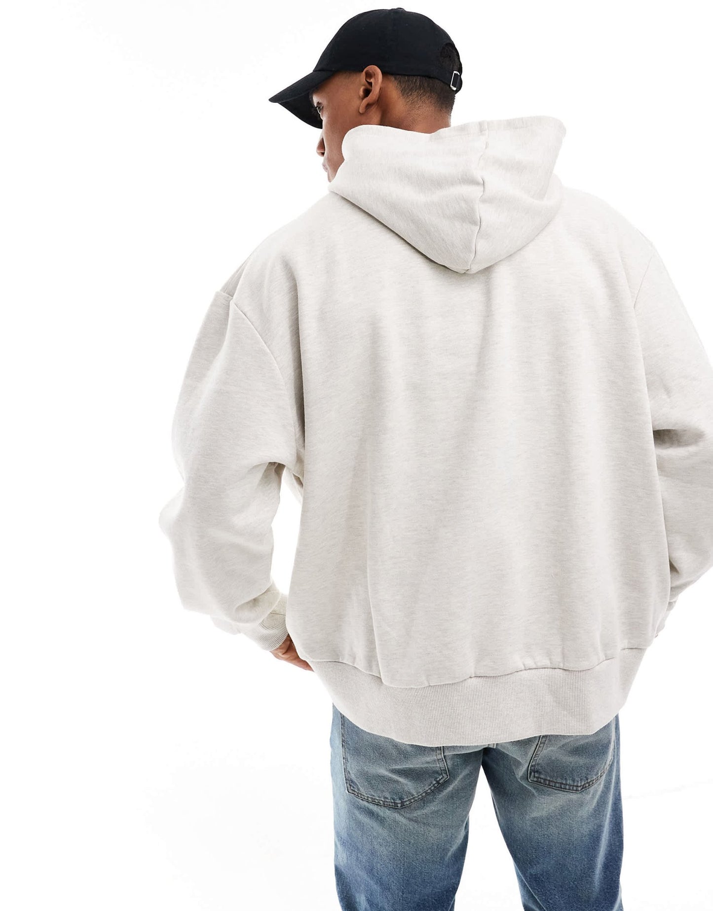 ASOS DESIGN heavyweight extreme oversized hoodie in white marl - WHITE - ASOS Sample Sale EU Store