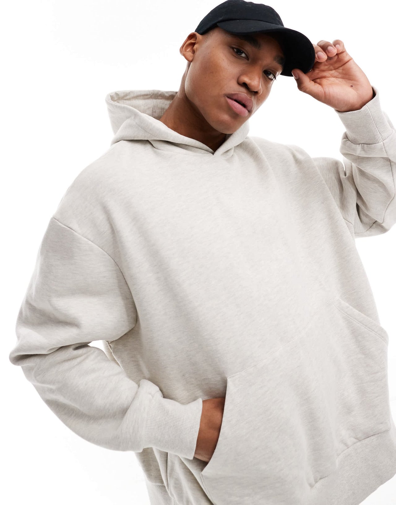 ASOS DESIGN heavyweight extreme oversized hoodie in white marl - WHITE - ASOS Sample Sale EU Store