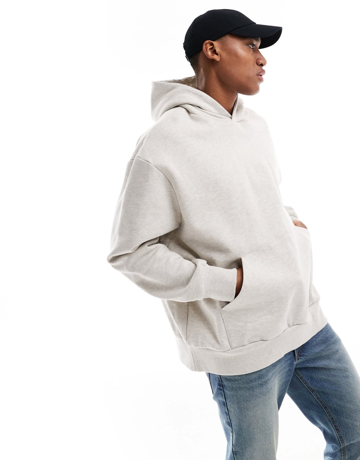 ASOS DESIGN heavyweight extreme oversized hoodie in white marl - WHITE - ASOS Sample Sale EU Store