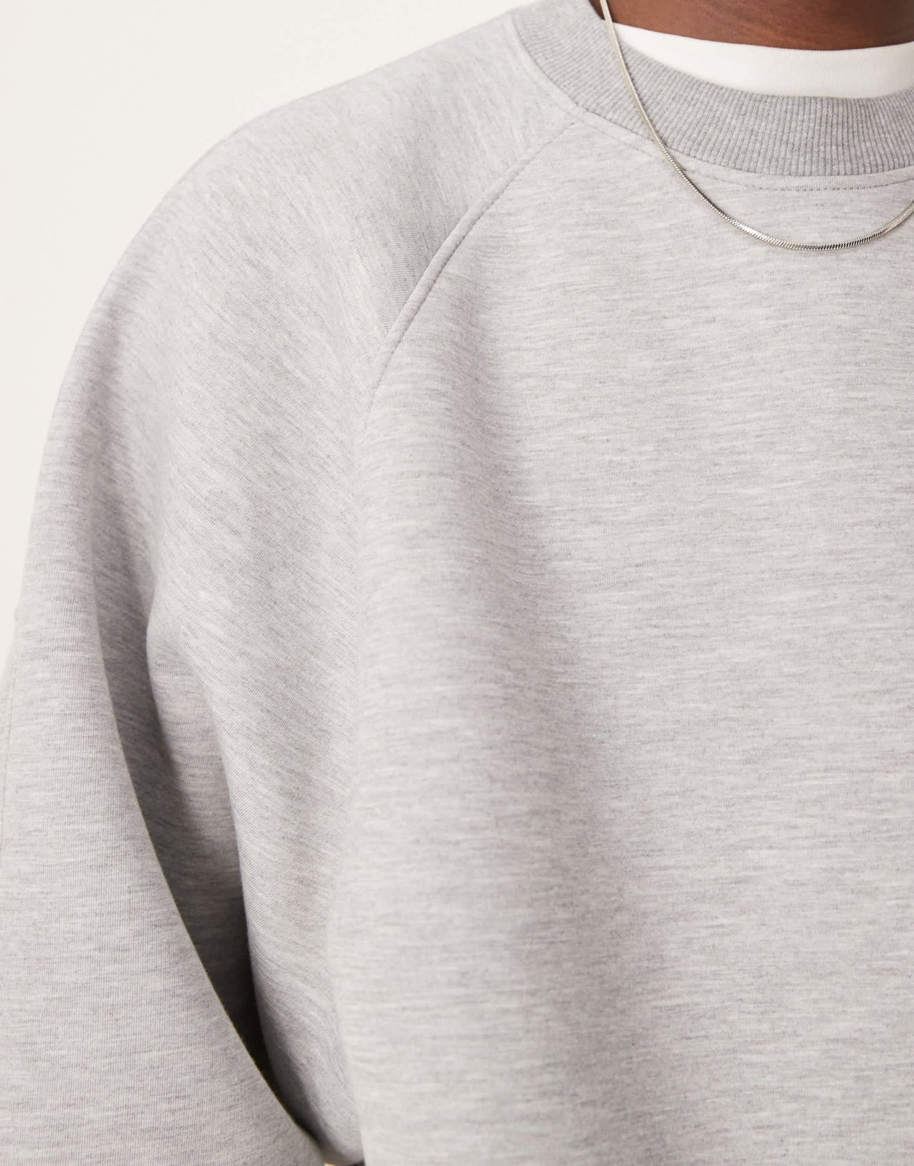 ASOS DESIGN heavyweight extreme oversized sweatshirt in scuba - style fabric in grey marl - ASOS Sample Sale EU Store