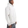 ASOS DESIGN heavyweight oversized hoodie in scuba-style fabric in grey marl  - WHITE