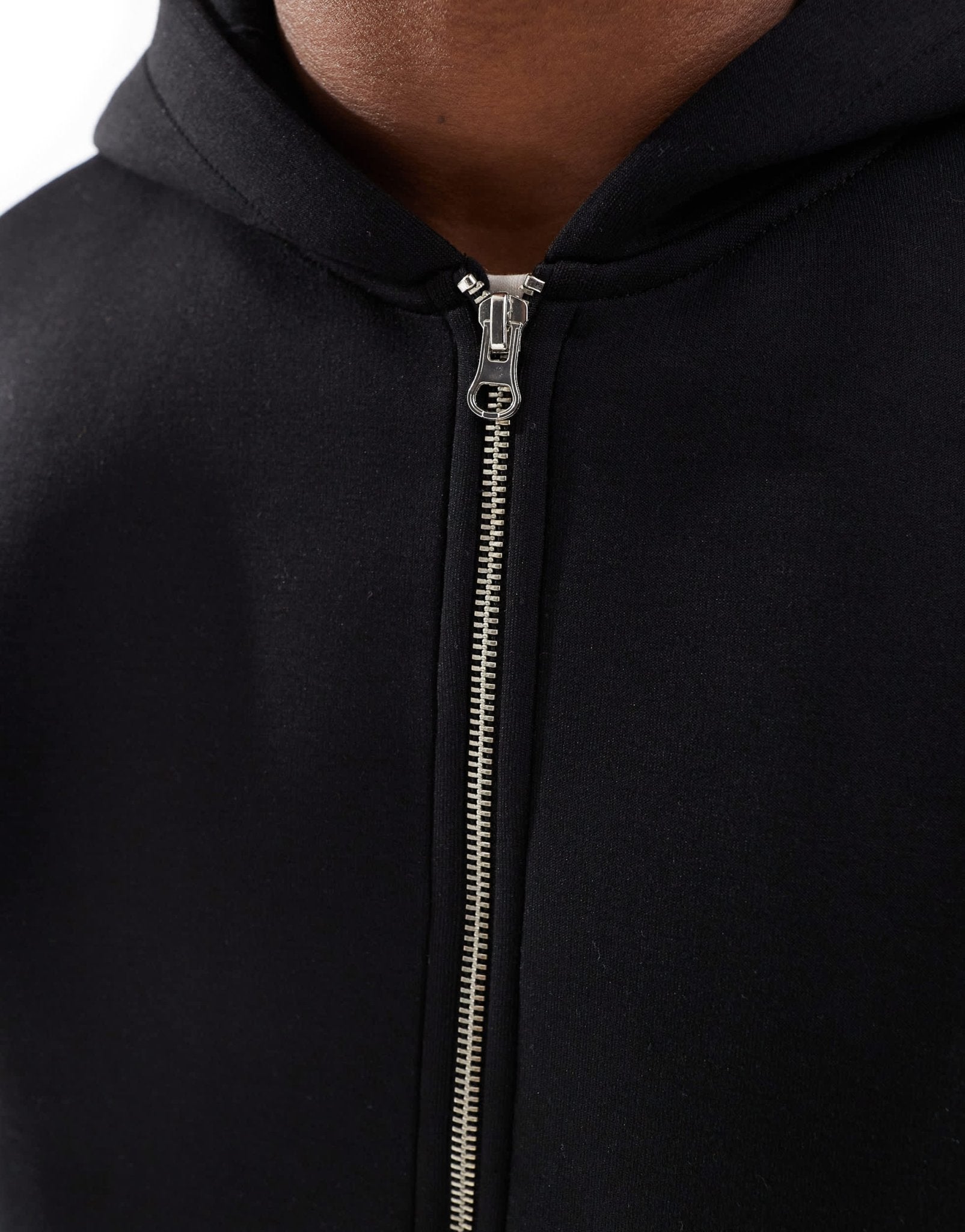 ASOS DESIGN heavyweight relaxed boxy zip through hoodie in scuba - style fabric in black - BLACK - ASOS Sample Sale EU Store