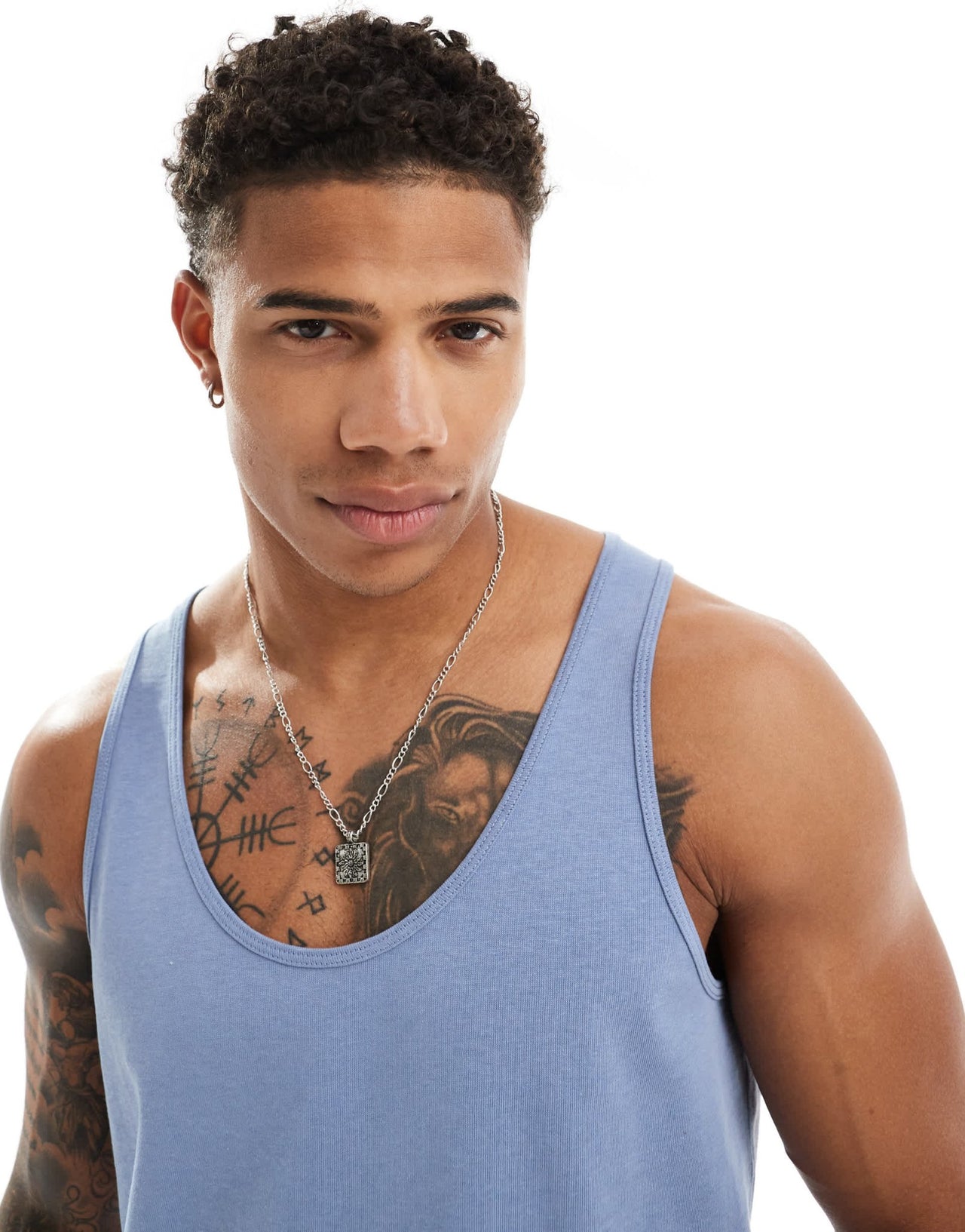 ASOS DESIGN heavyweight vest in mid blue - ASOS Sample Sale EU Store