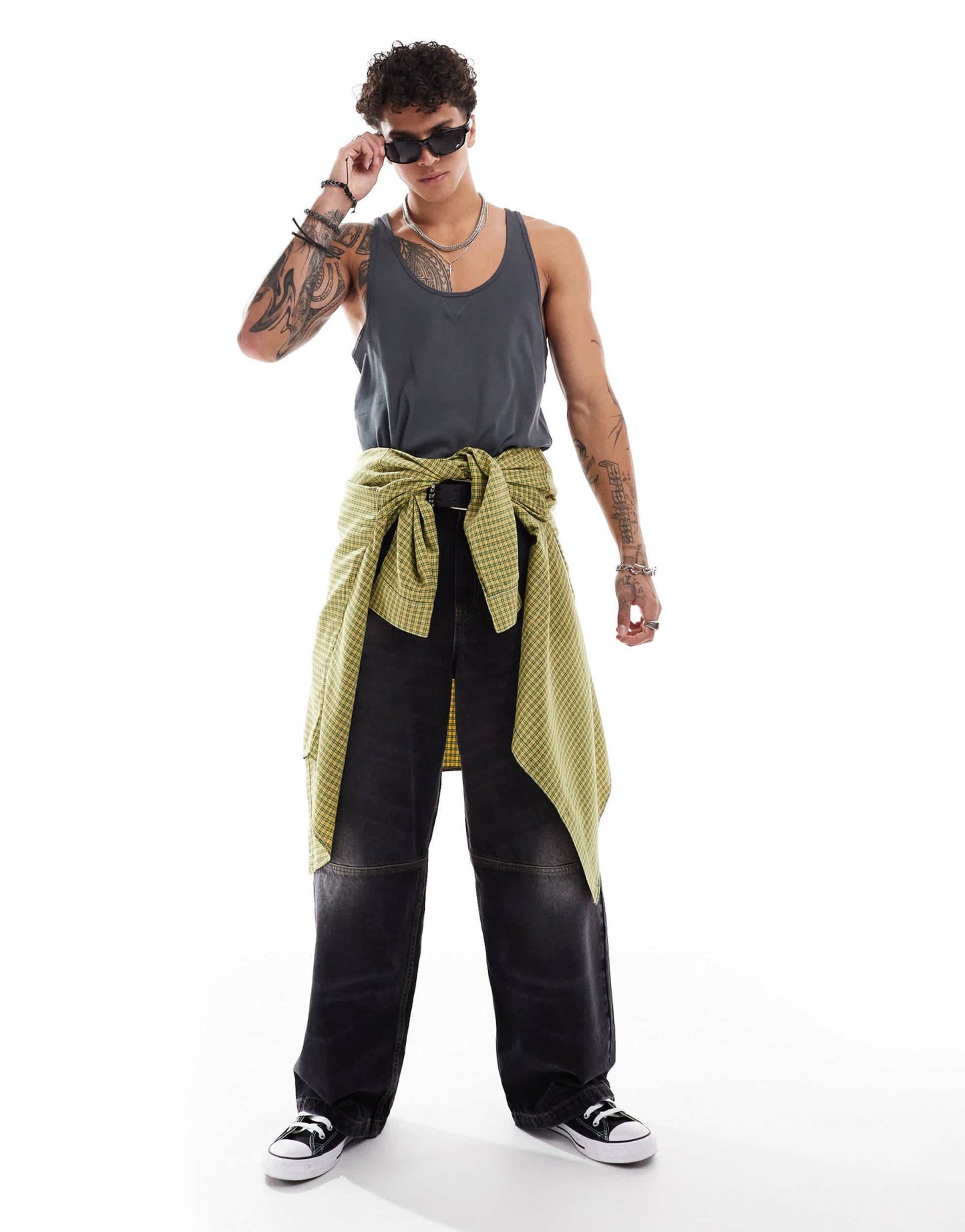 ASOS DESIGN heavyweight vest with seam stitching in charcoal - ASOS Sample Sale EU Store