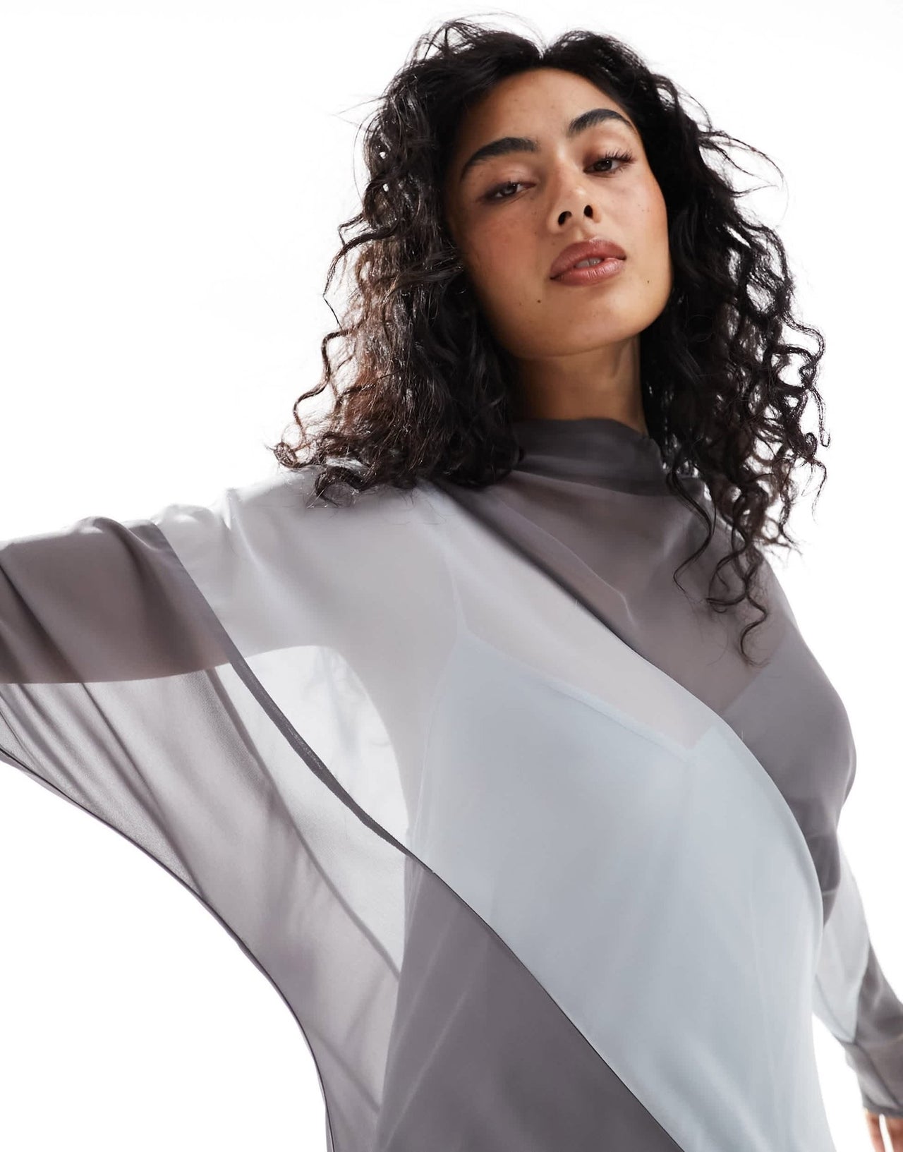 ASOS DESIGN high neck stripe maxi dress in charcoal stripe - ASOS Sample Sale EU Store